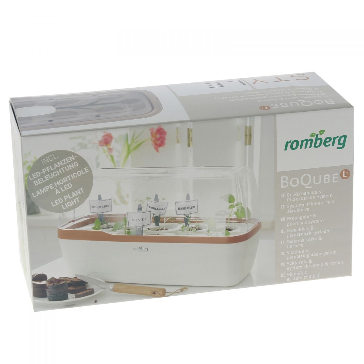 Mini estufa BoQube LED 5W - 41x17x23cm - creme cobre