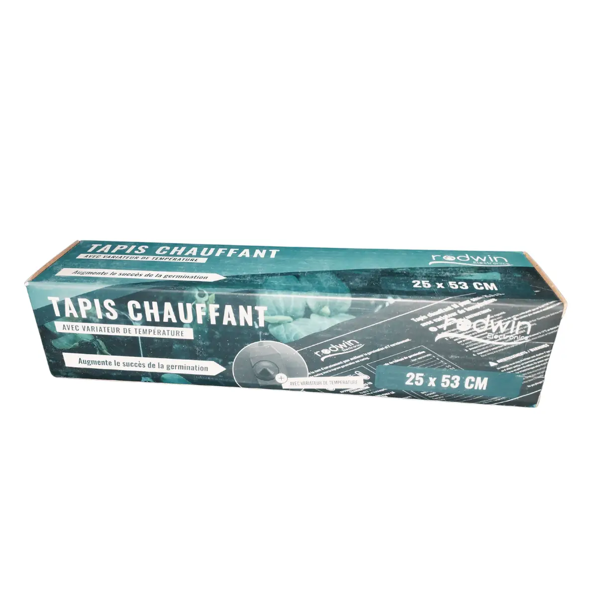 Boîte du tapis chauffant Rodwin 25x53cm