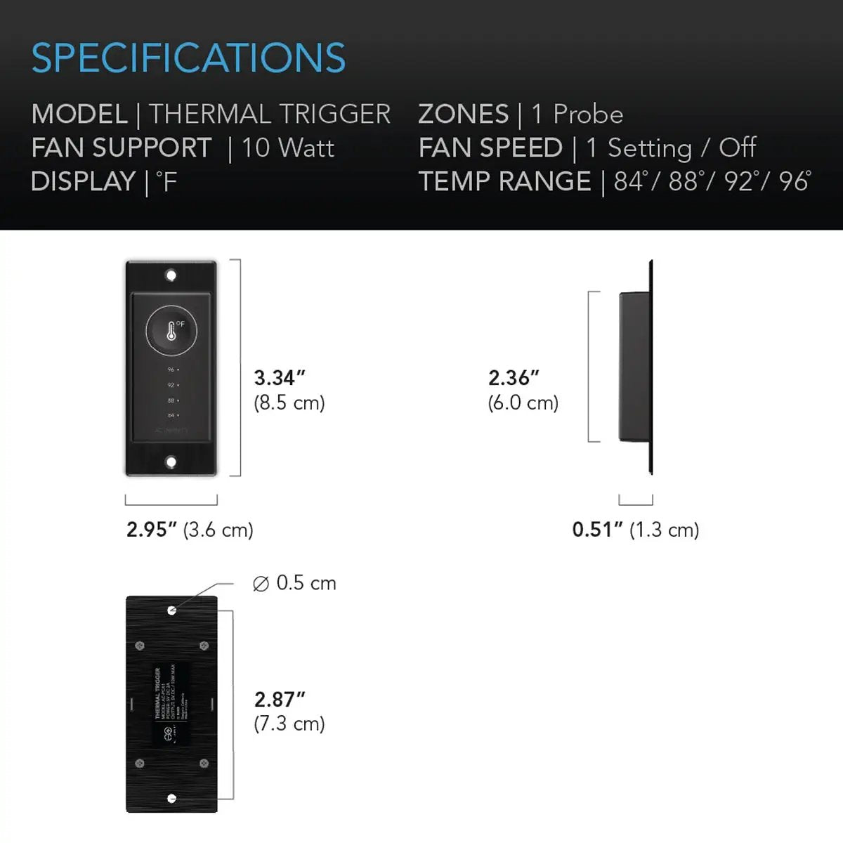 Contrôleur de température pour ventilateurs AC Infinity Controller 1