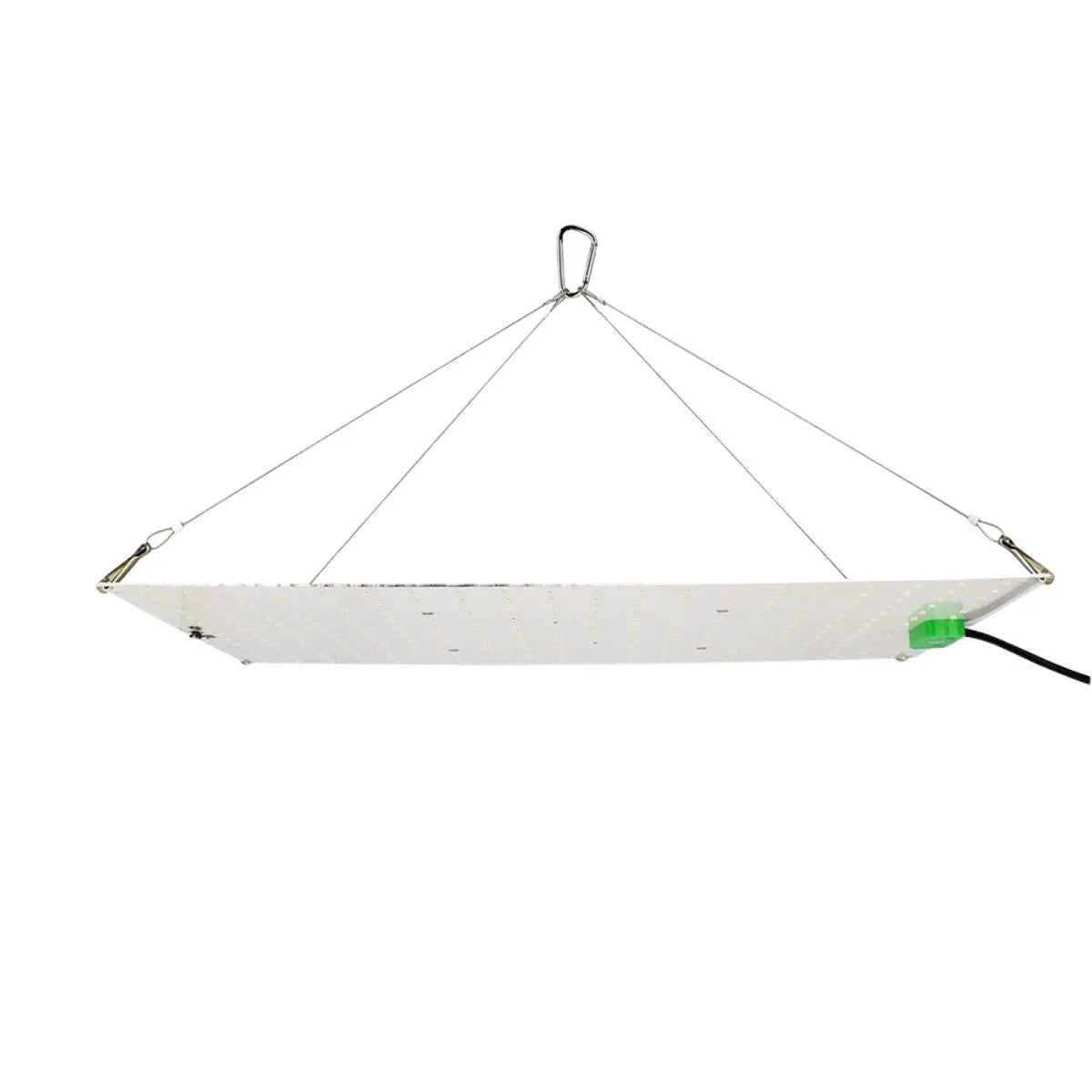 Lampe de culture LED AGROLIGHT suspendue avec câbles, panneau Quantum Board 120W optimisé pour un éclairage homogène des plantes.