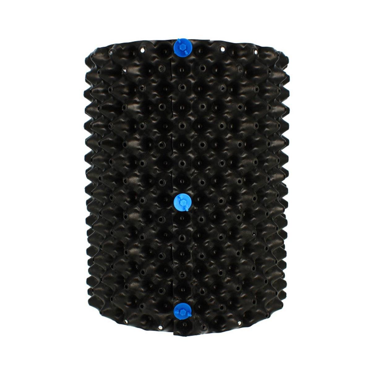 Air Grow Pot rond de 25 litres avec 3 vis, pot perforé noir idéal pour la culture indoor et outdoor, favorise le développement racinaire.