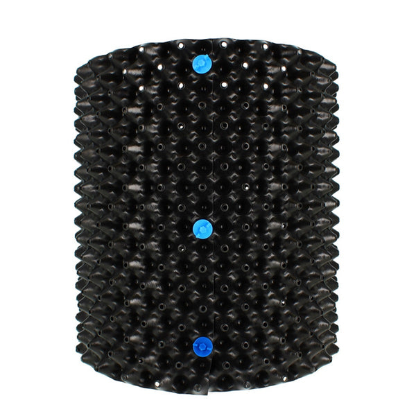 Pot perforé Air Grow 50 L noir avec 3 vis bleues, conçu pour la culture indoor et l’aération optimale des racines. Idéal pour substrat et croissance rapide.