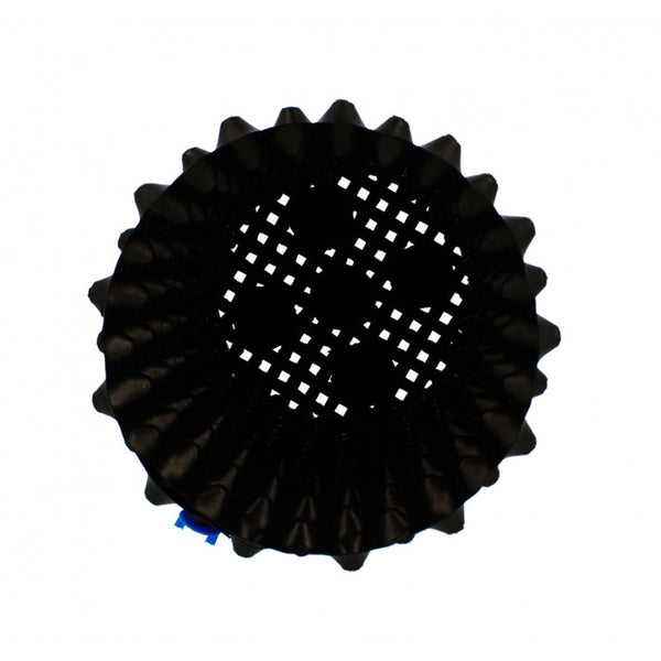 Vue supérieure du Pot Perforé 10 L Air Grow montrant la base aérée pour un enracinement optimal. Pot carré idéal pour la culture en intérieur.