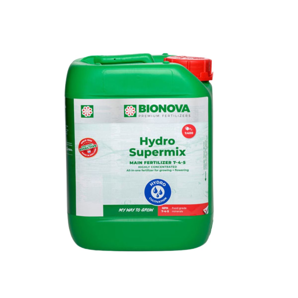 Bionova Hydro Supermix 1 litre, un engrais pour la culture hydroponique