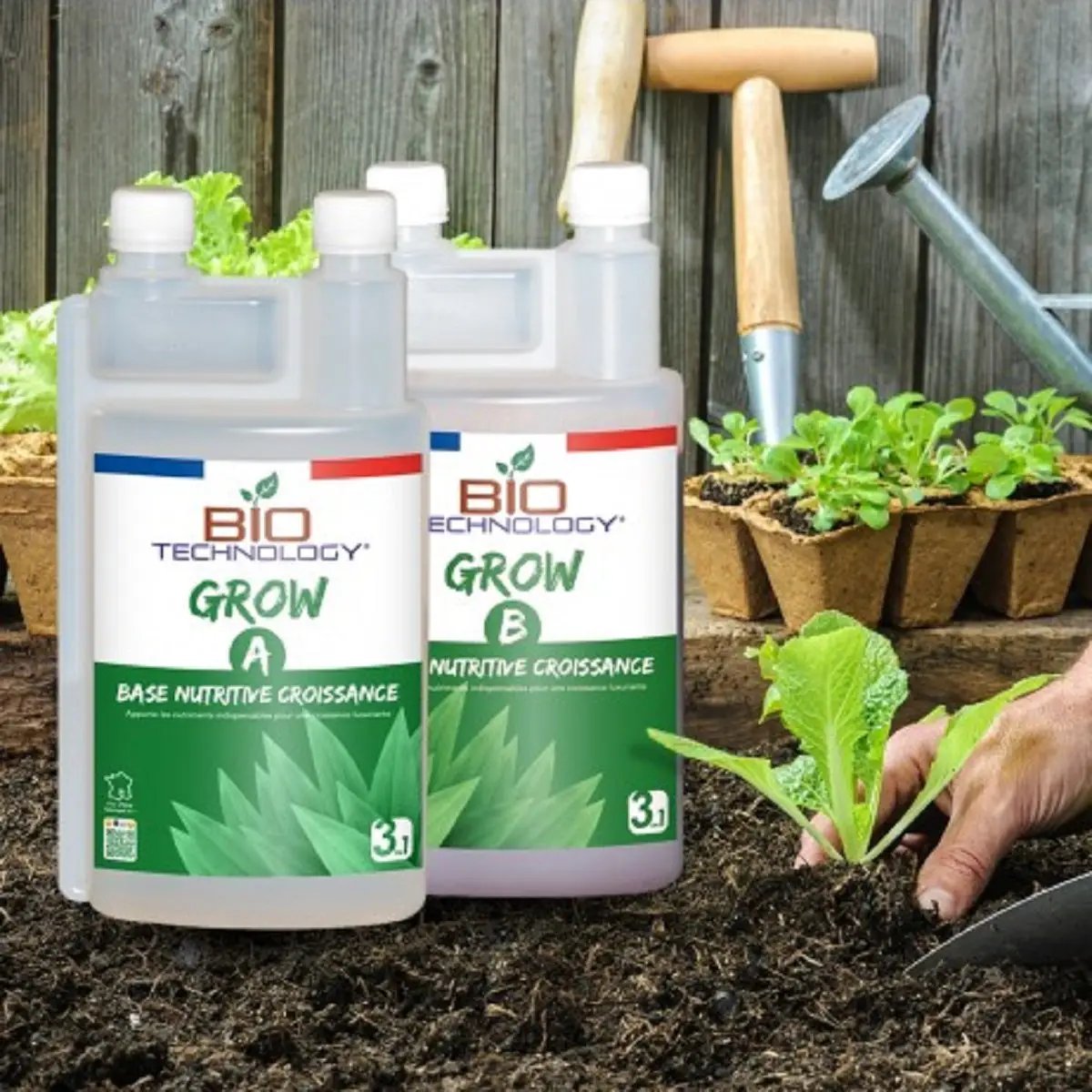 Engrais de croissance Bio Technology Grow A&B 1 litre