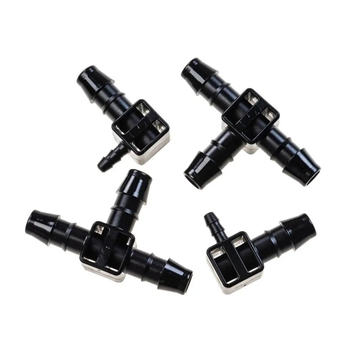 Connecteurs Blumat en T 8mm avec pièces finales 8-3mm pour dérivation de tuyaux. Idéal pour système d'irrigation goutte-à-goutte précis.