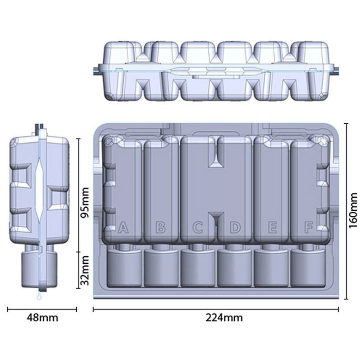 Etui de transport transparent pour 12 boutures