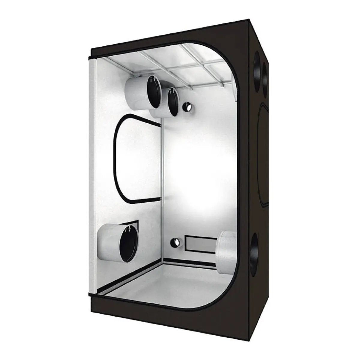 Vue latérale de la chambre de culture Blackbox Silver V2