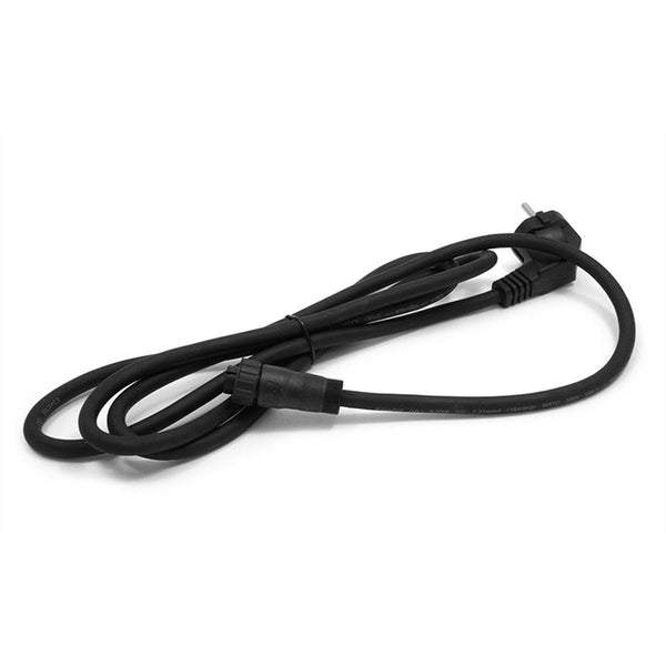 Câble d’alimentation PURE LED noir avec fiche coudée, conçu pour une connexion fiable aux lampes de culture Pure Factory. Idéal pour une alimentation stable et sécurisée.