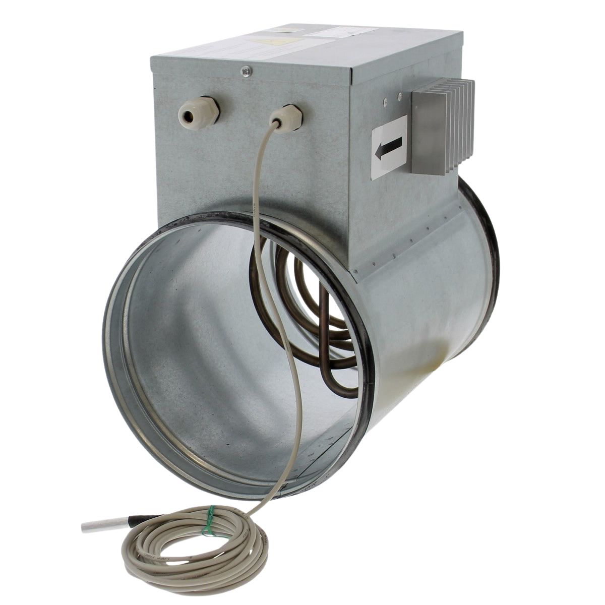 Chauffage de gaine Vents 200mm avec thermostat et sonde déportée