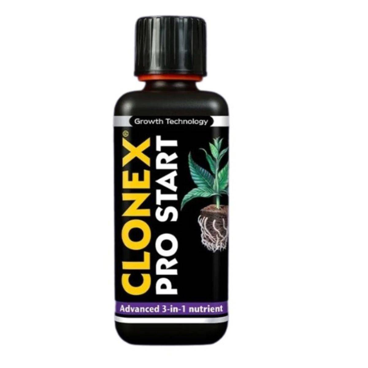 Clonex Pro Start 3 en 1 â Booster pour Boutures, Semis et Graines en flacon de 300ml, hormone de bouturage enrichie en minĂ©raux et acides humiques.