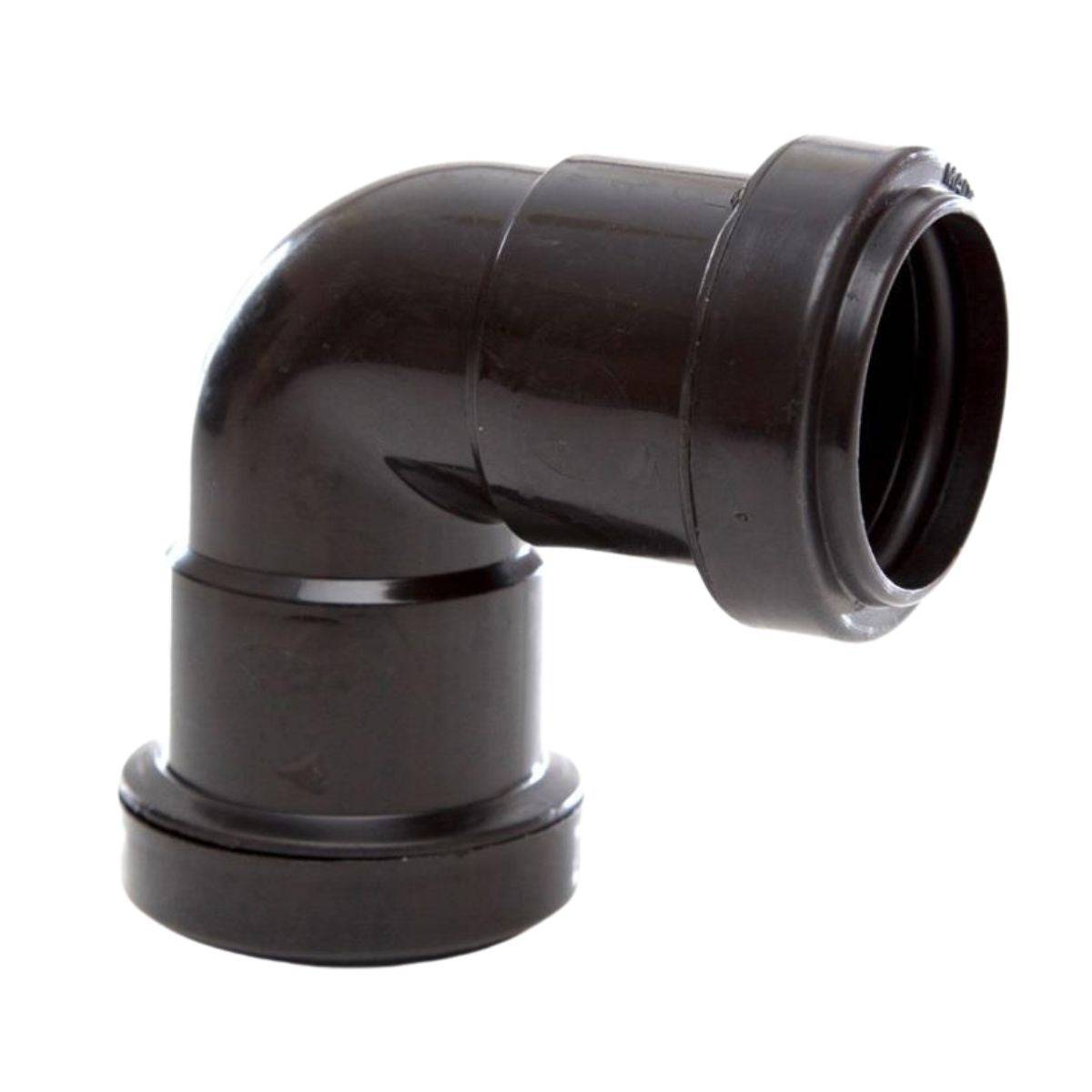 Coude 32 mm Growrilla en plastique noir, raccord étanche pour tuyaux d'irrigation en culture hydroponique et potagers intérieurs.