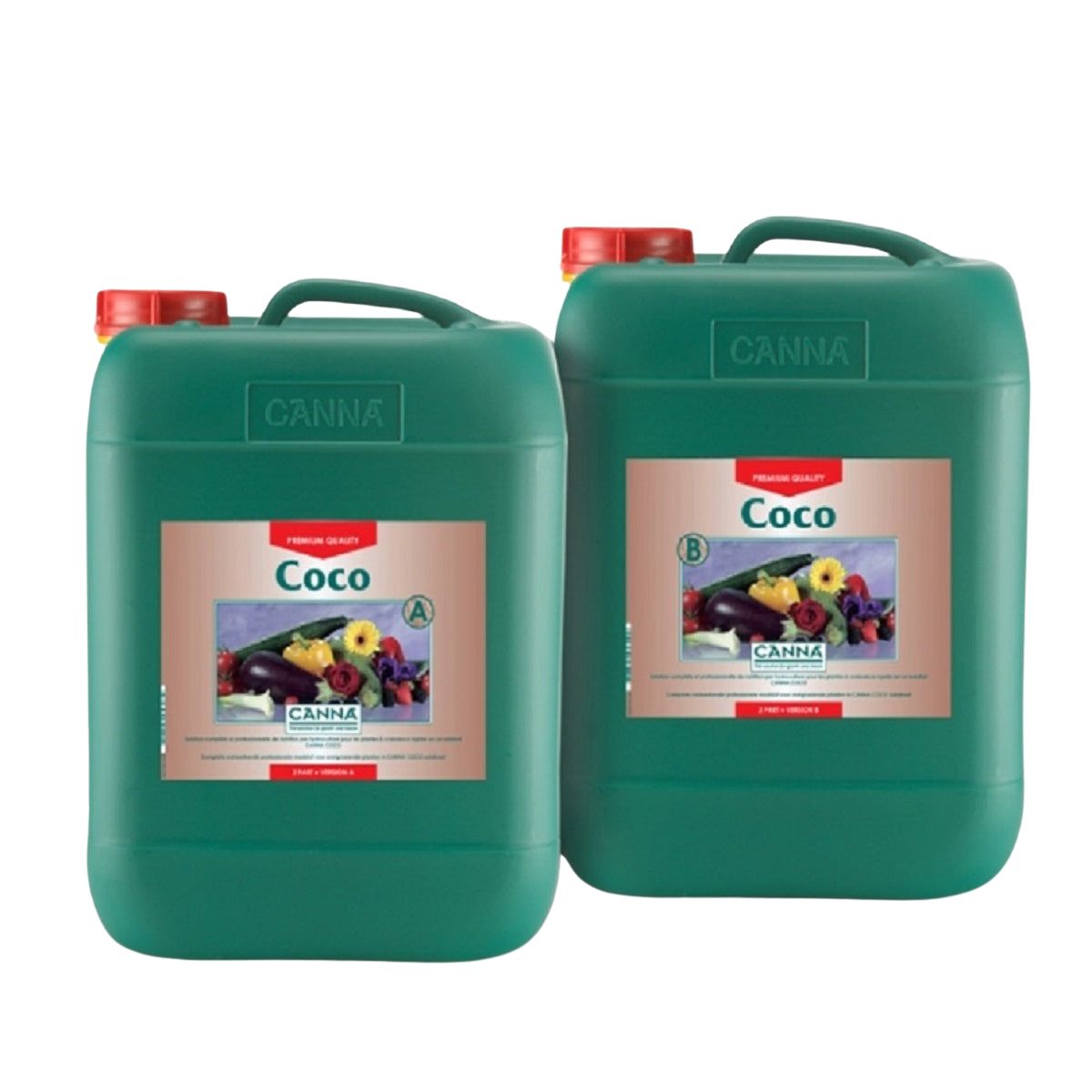 Le nutriment pour substrat coco CANNA COCO A + B, en bidons de 10 litres