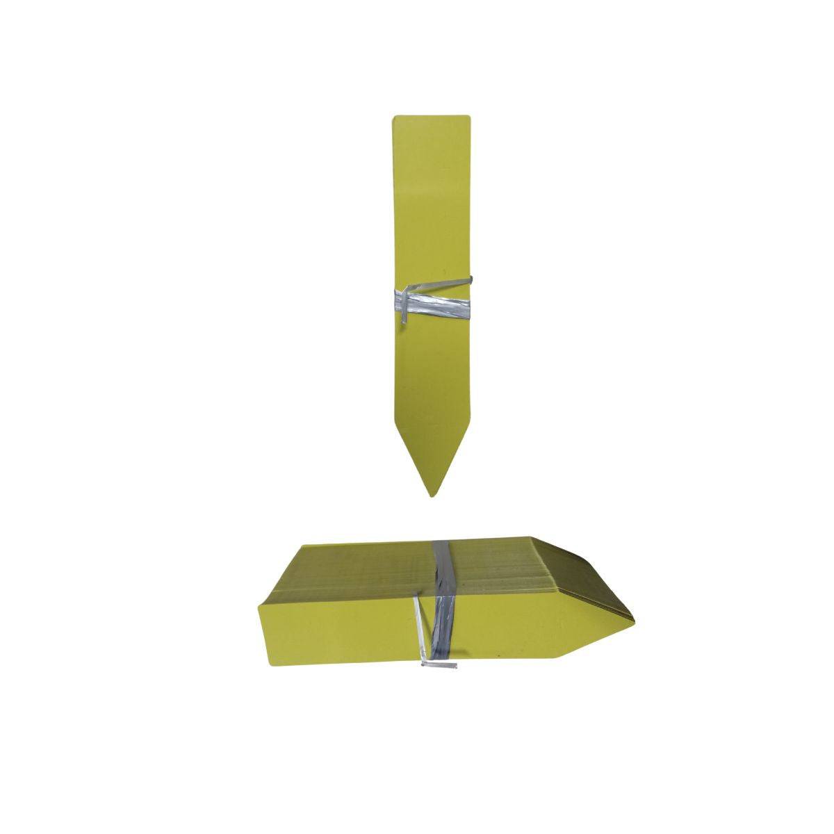 Étiquettes horticoles jaune pour plantes 10pcs en PVC résistant, idéales pour marquage en serre ou jardin.