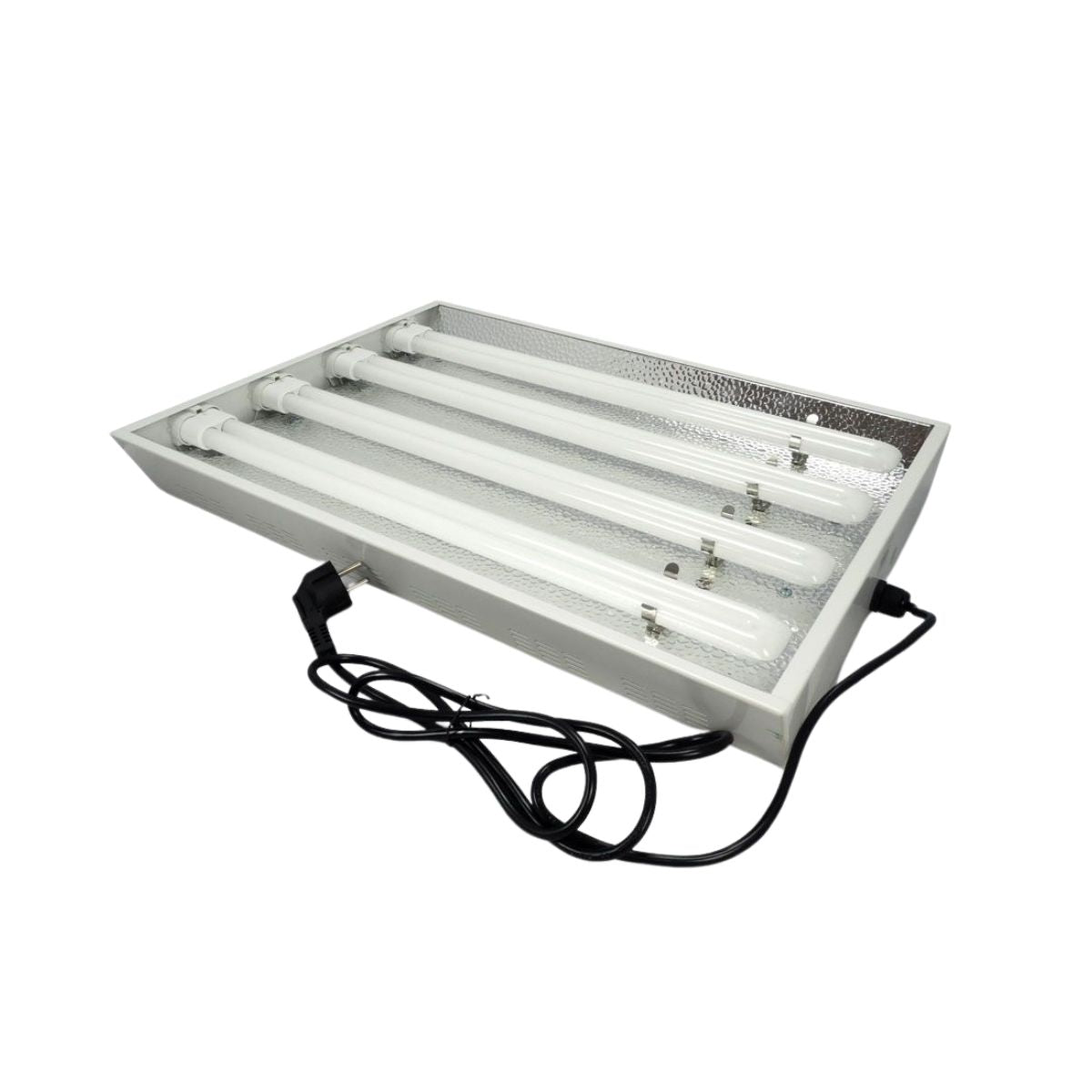 Lampe de culture Turbo Néon Starlite Florastar 4x55W avec réflecteur aluminium martelé, idéale pour la croissance des plantes d’intérieur.