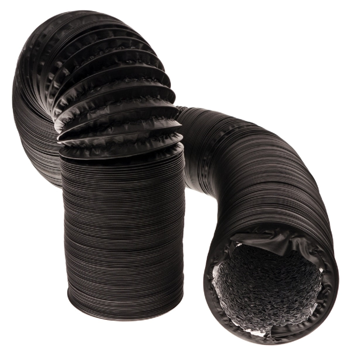 Gaine de ventilation alu-PVC 203mm, 10m, flexible et robuste