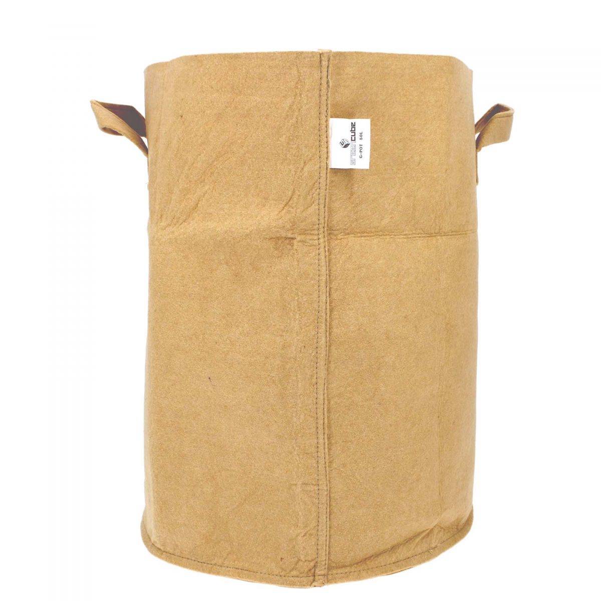 Terre/hydro/coco Greencube - Pot géotextile 50 litres - Couleur sable