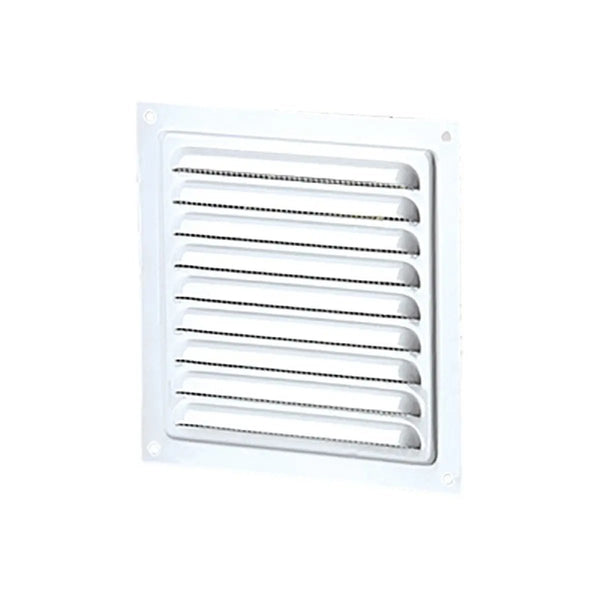 Grille de ventilation carrée en acier blanc 200x200mm