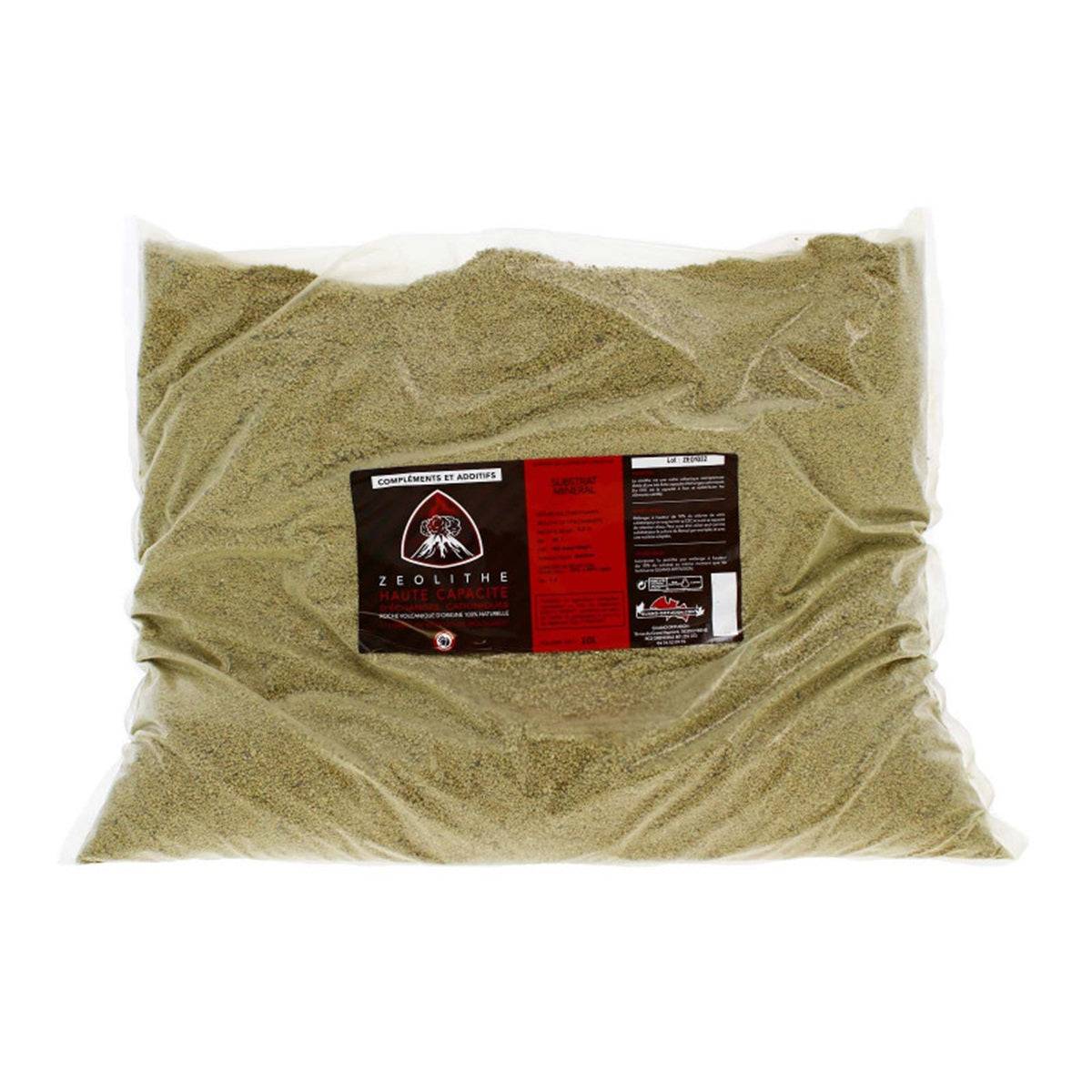 Sac de 10 litres de substrat Guano Diffusion Zéolithe pour culture, idéal pour retenir les nutriments et améliorer le sol des bonsaïs.