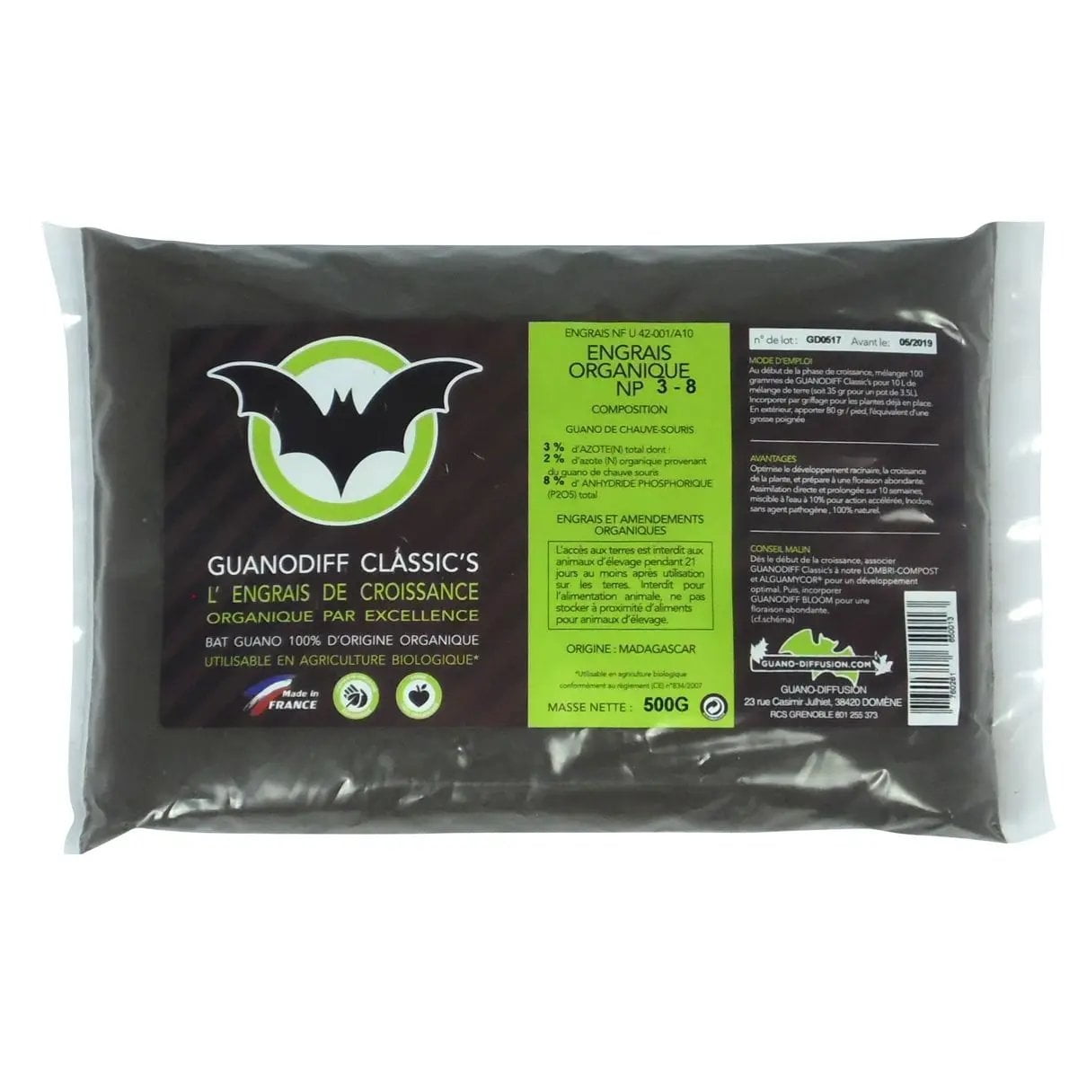 engrais GUANODIFF Classic's - 500gr