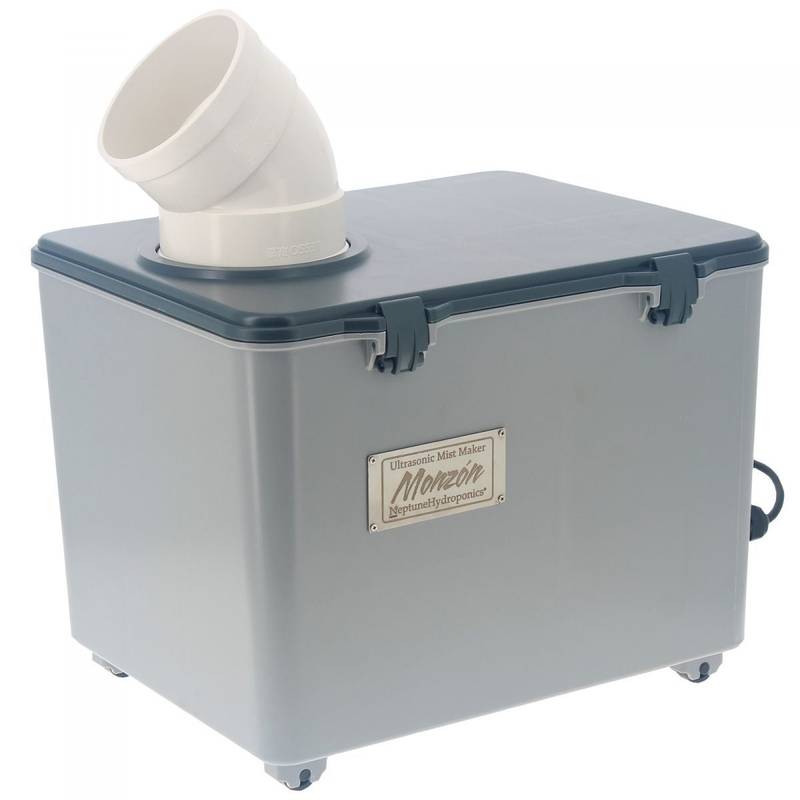 Humidificateur d'air ultrason Neptune Hydroponics Monzon 5,5L/h avec sortie vapeur inclinée, idéal pour culture indoor chez SauceGrowing.