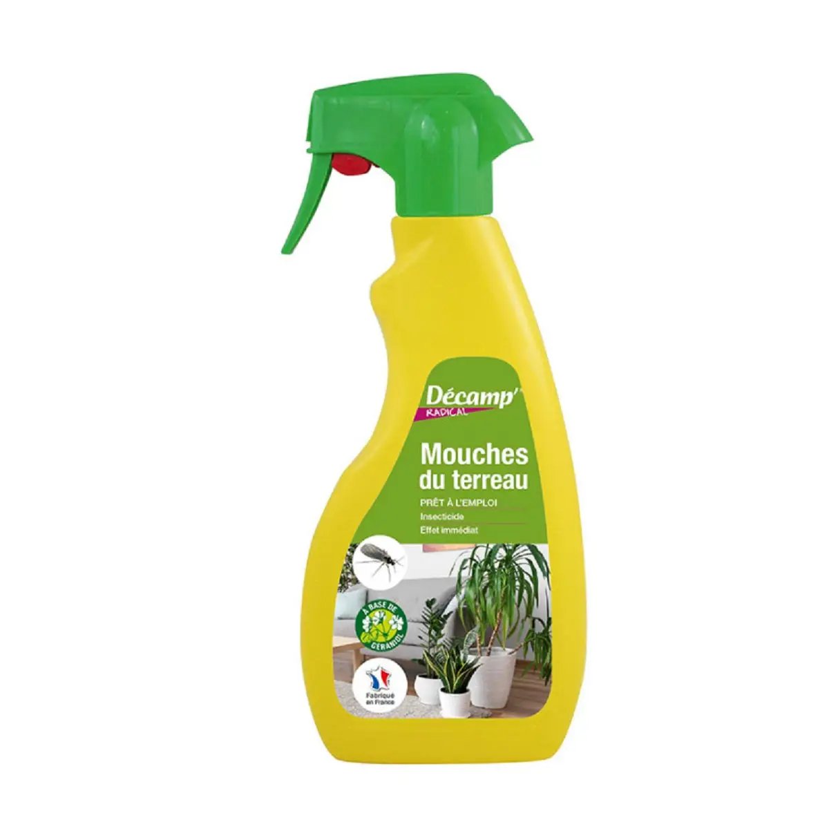 Spray insecticide Décamp Radical 500ml contre mouches du terreau