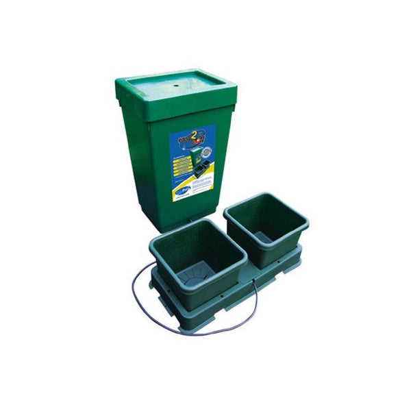 Kit AutoPot Easy2Grow avec 2 pots de 8,5L et réservoir de 47L, système d'irrigation hydroponique autonome pour culture indoor efficace.