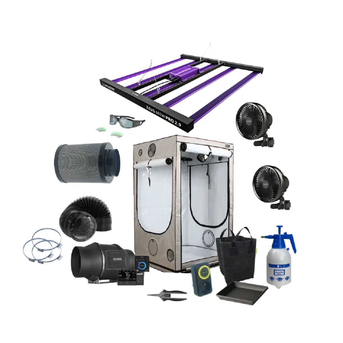 Kit de culture complet Homebox 120x120x200cm et Lumatek Zeus Pro 465W 2.9