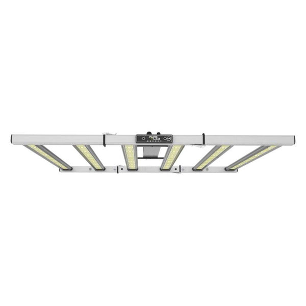 Lampe de culture Pure LED Pro 660 Watt suspendue avec six barres LED pour serre intérieure, idéale pour tentes de 120x120cm à 150x150cm.