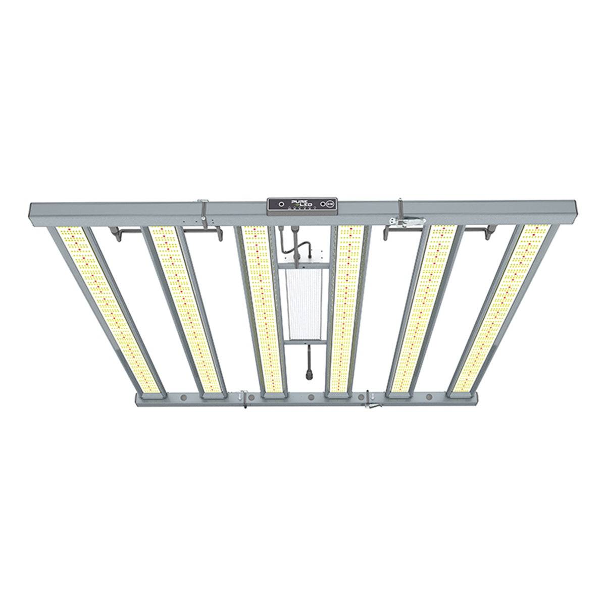 Lampe de culture LED Pure Led Pro 680W avec 6 barres lumineuses pour culture indoor, efficacité de 3.23 μmol/J, idéale pour serres professionnelles.
