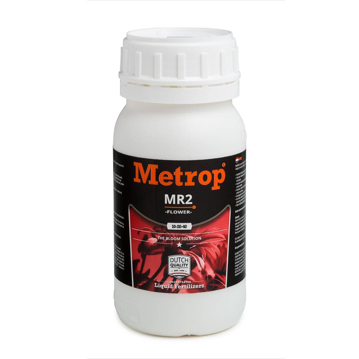 Metrop MR2 250ml engrais de floraison puissant pour plantes, idéal pour culture indoor. Fertilisant concentré disponible chez SauceGrowing.