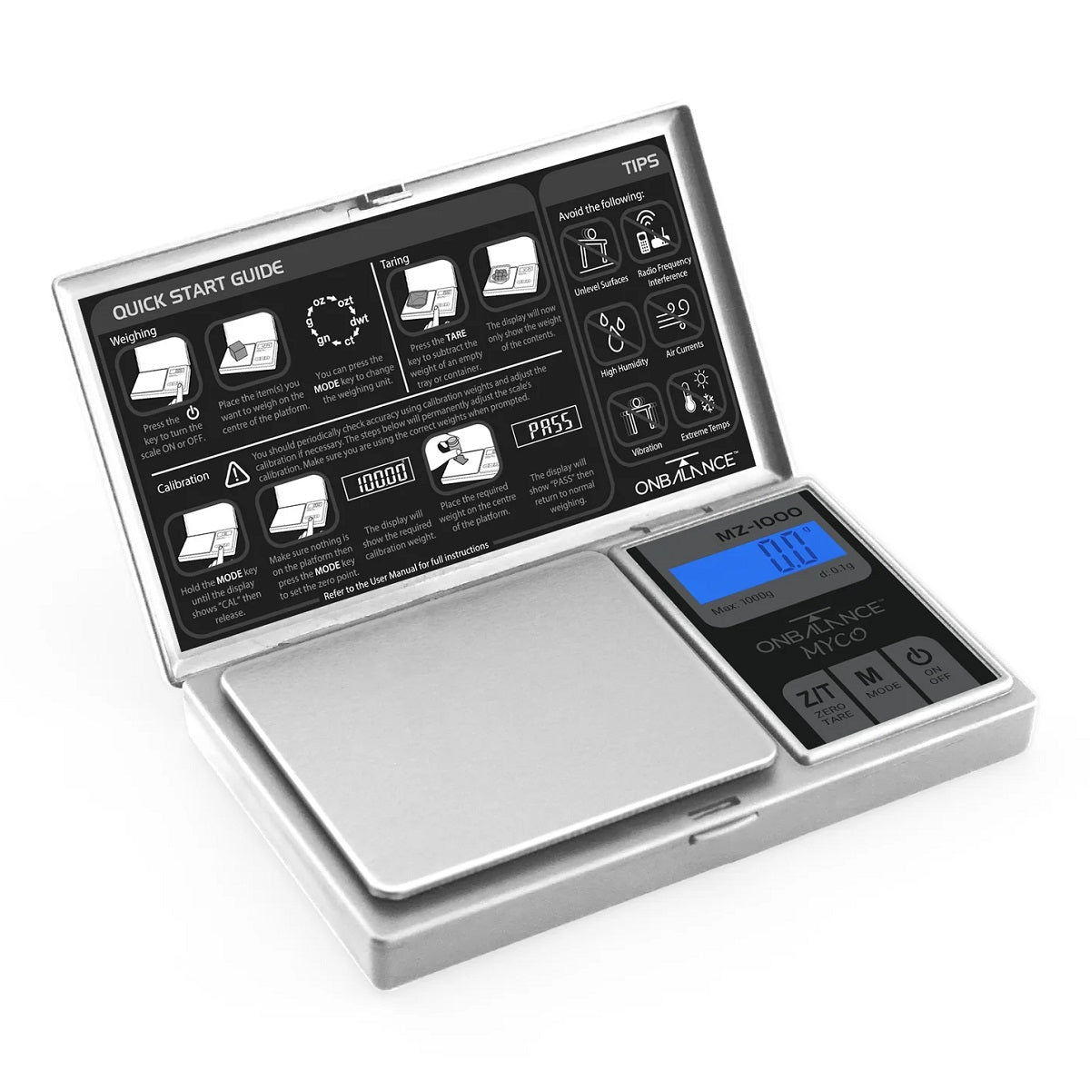 Balance de poche Myco MZ-1000-SL avec écran LCD