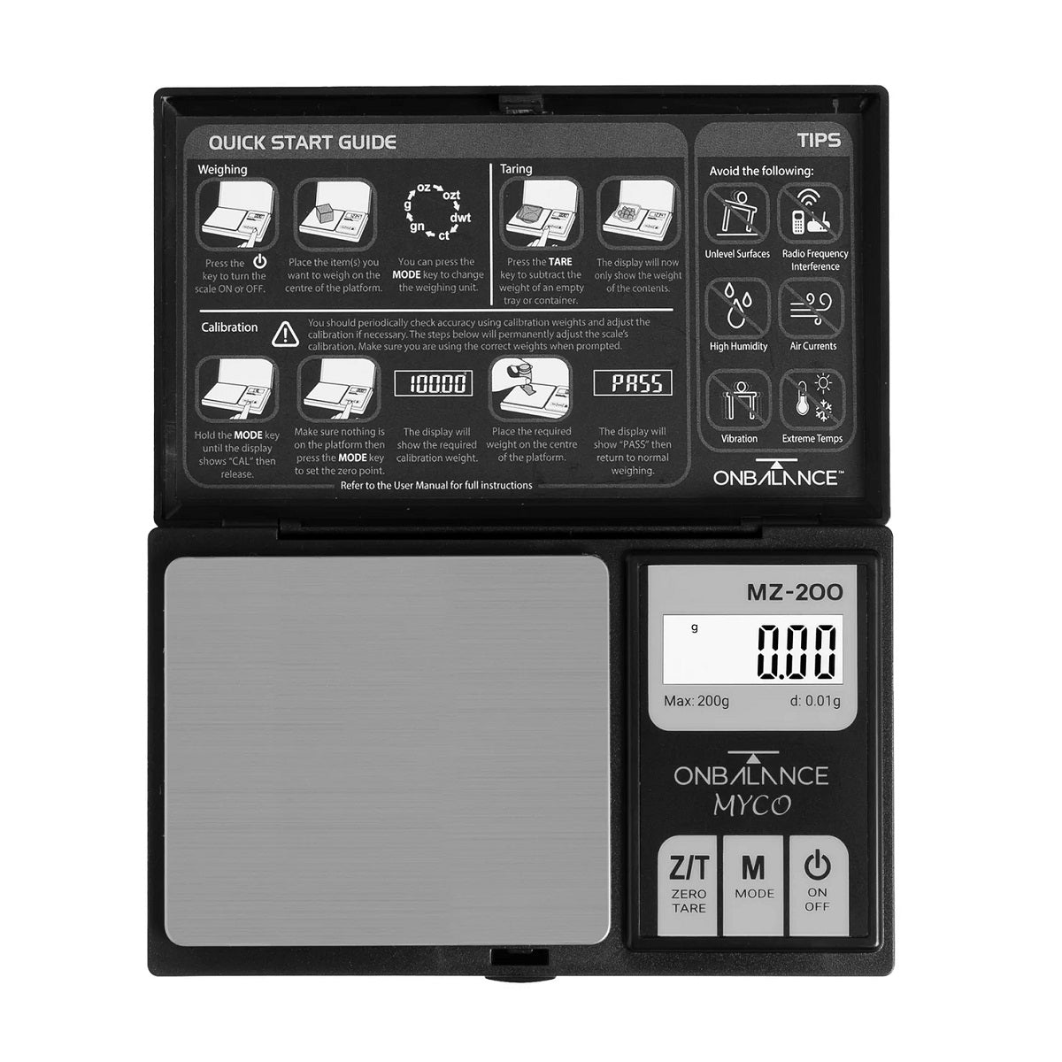 Balance de poche Myco MZ-200-BK avec écran LCD