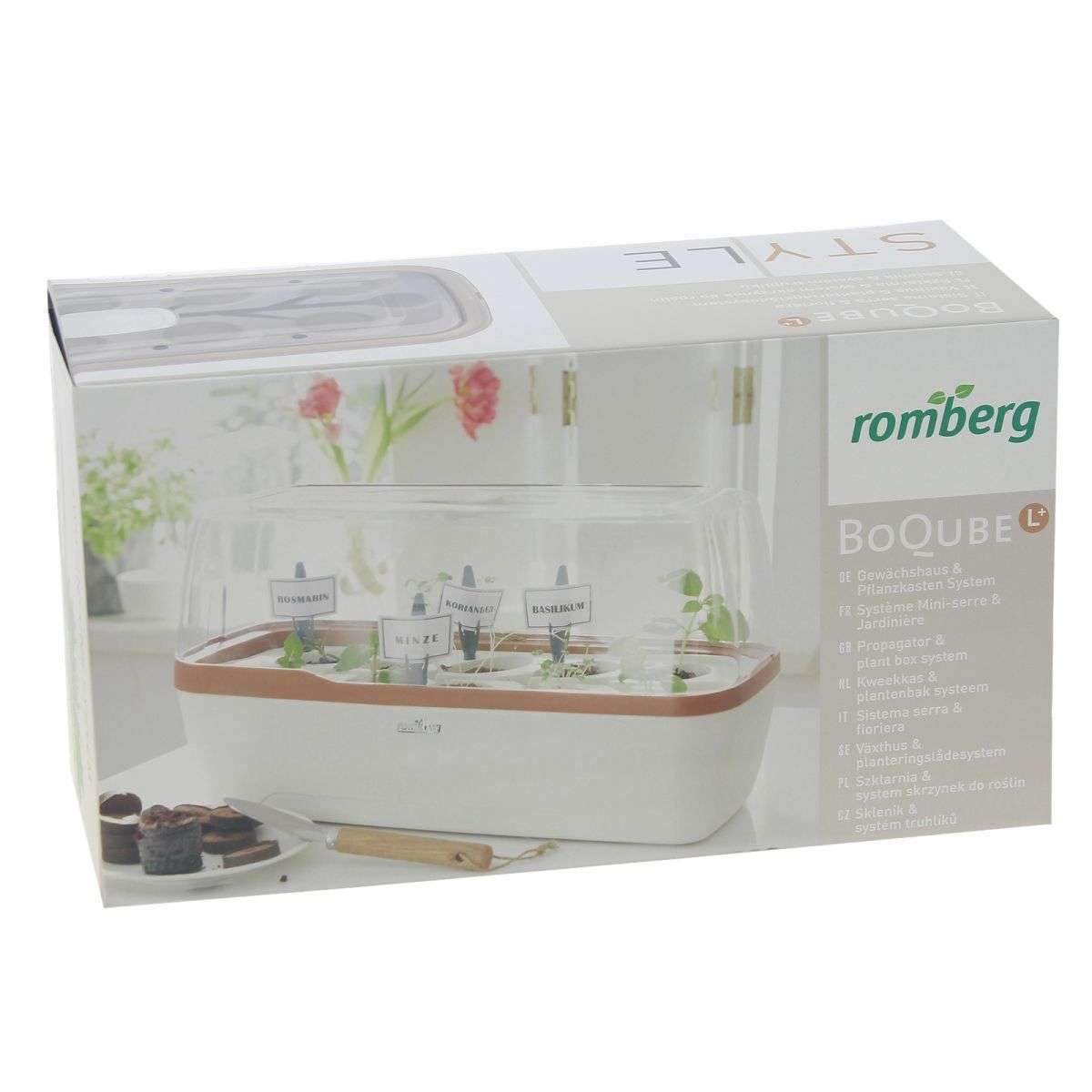 mini serre Mini serre & jardinière BoQube L Plus - 41x17x23cm - crème cuivré