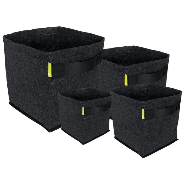 Pots géotextile Garden Highpro Propot 20l – Lot de 20 pots noirs avec poignées renforcées, idéals pour culture indoor et outdoor.