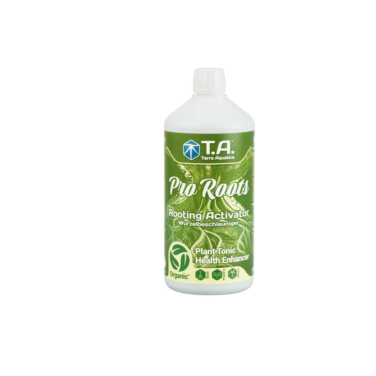 Flacon de 250 ml de Terra Aquatica Pro Roots, stimulateur de racines organique pour favoriser la croissance racinaire des plantes en jardinage.
