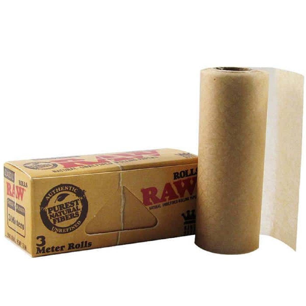 Raw Rolls 3 mètres - feuilles à rouler naturelles non blanchies en rouleau, parfaites pour une expérience de fumée sur mesure. Accessoire fumeur idéal pour les amateurs de produits RAW.