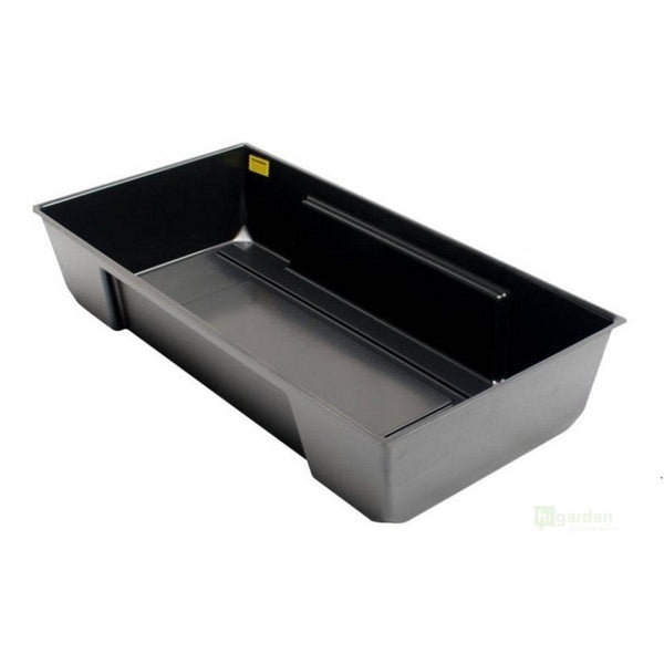 Réservoir rectangulaire 112x112cm noir de 90 litres pour table à marée, idéal pour systèmes hydroponiques et irrigation de jardin.
