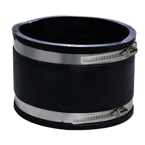 Manchon de ventilation Secret Jardin Rubber Duct 250mm noir avec colliers métalliques, idéal pour conduits flexibles en culture indoor.