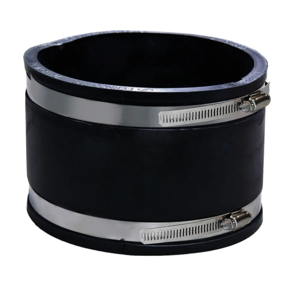 Manchon de ventilation Secret Jardin Rubber Duct 250mm noir avec colliers métalliques, idéal pour conduits flexibles en culture indoor.