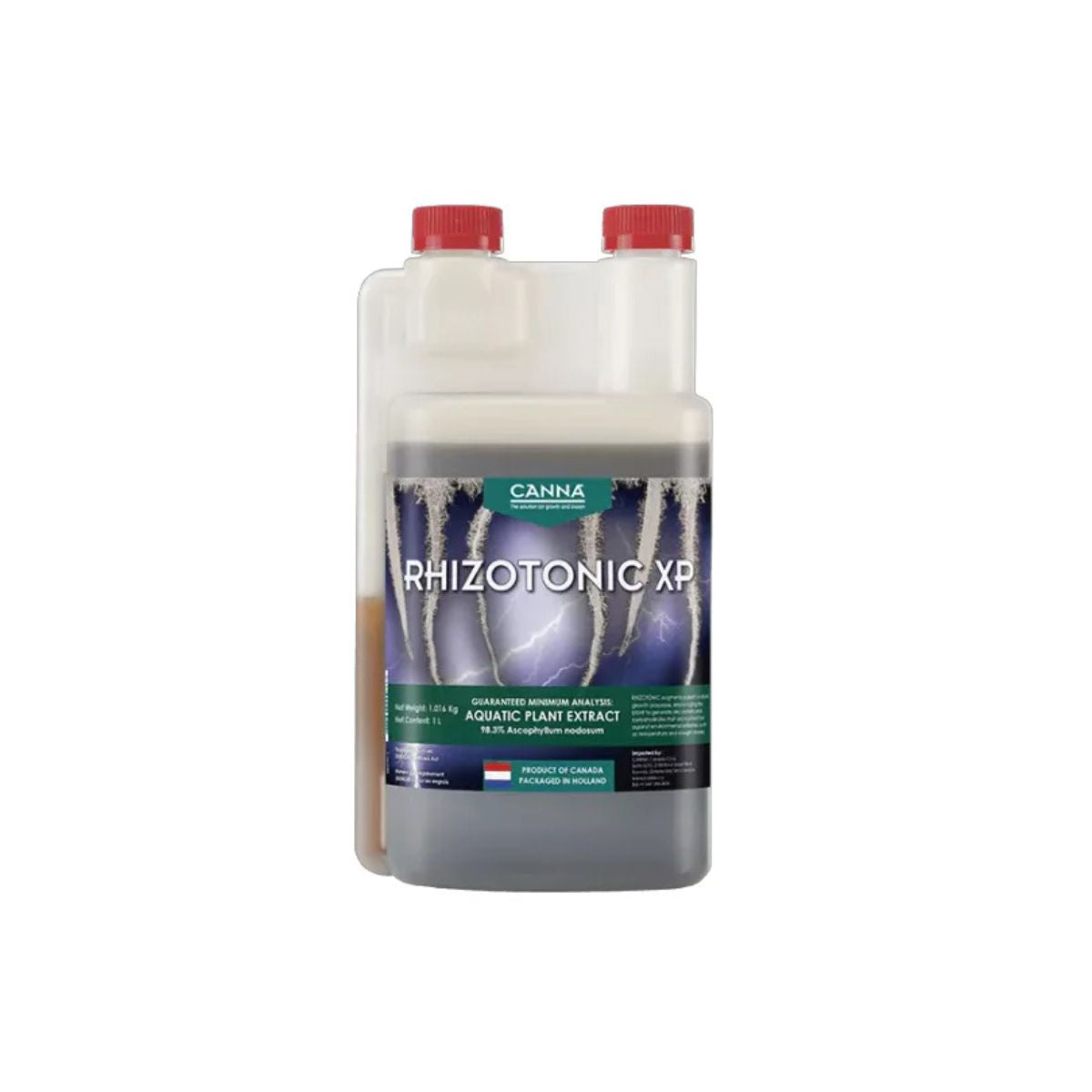 Flacon de 1 litre de Canna Rhizotonic XP, engrais racinaire bio pour la croissance des racines, idéal pour culture indoor sur SauceGrowing.