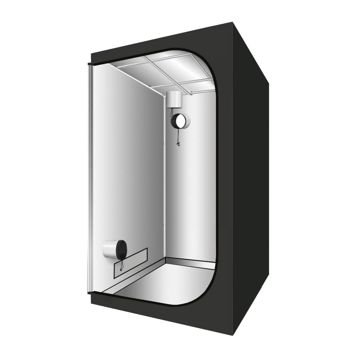 Box de culture Greencube G-Light 150x150x200cm avec revêtement mylar 90D réfléchissant et structure renforcée pour culture indoor efficace.