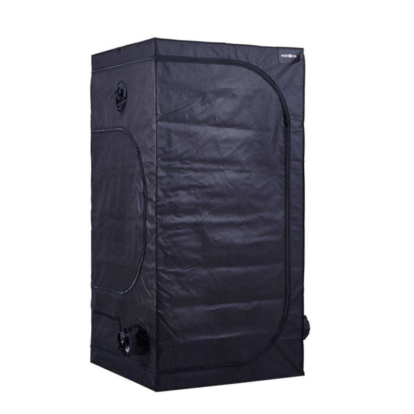 Tente de culture Guerilla G120 120x120x200 cm en toile mylar 600D noire, idéale pour culture indoor avec structure robuste et aérations intégrées.