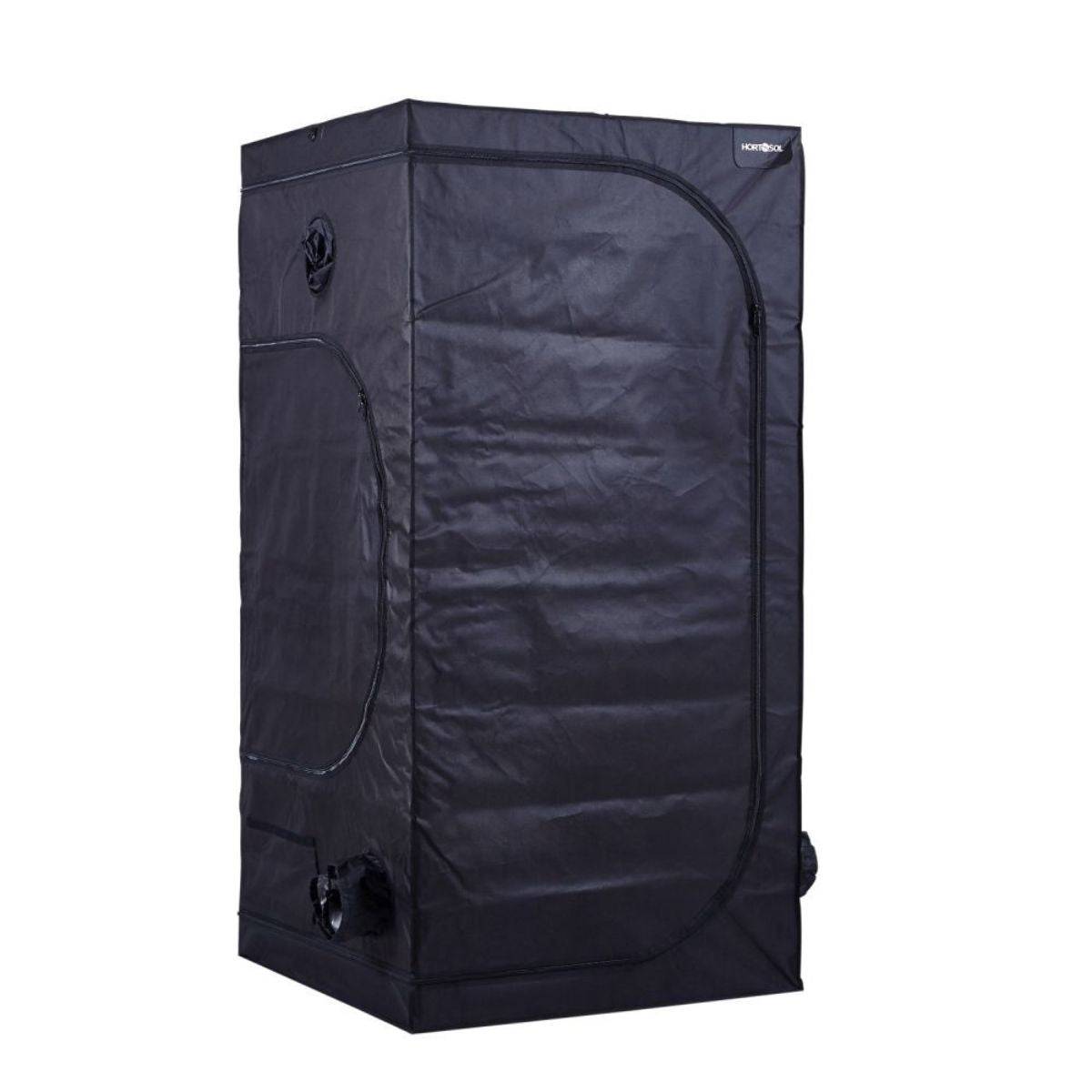 Chambre de culture Guerilla G80 fermée, format 80x80x160cm, conçue pour la culture intérieure avec revêtement mylar haute réflexion.