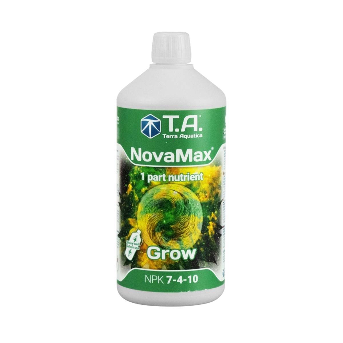 Terra Aquatica Nova Max Grow 1L, engrais de croissance concentré pour plantes, idéal pour culture indoor et jardinage en intérieur.