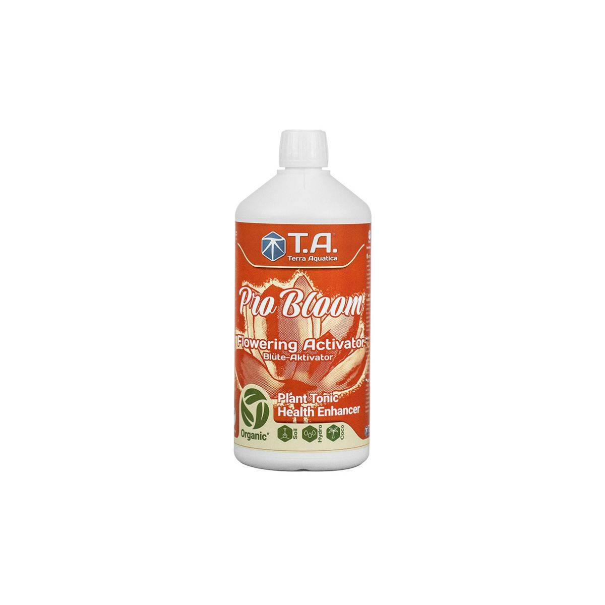 Engrais Terra Aquatica PRO BLOOM 250ml pour floraison, activateur bio compatible sol, coco et hydroponie. Stimule calcium et défenses naturelles.