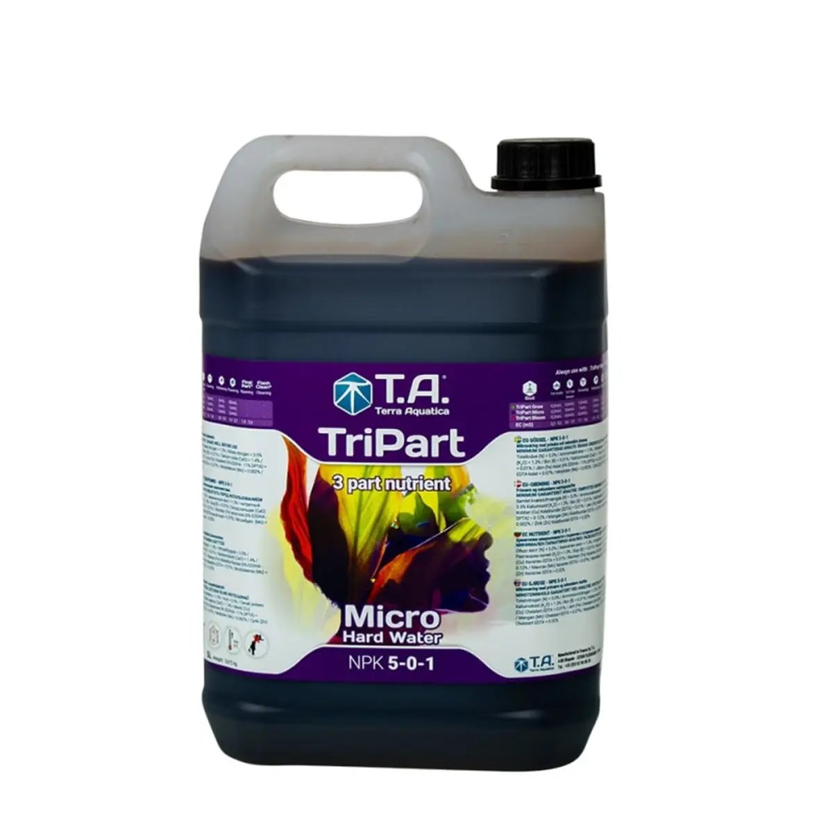 Bidon de 5L d'engrais Terra Aquatica Tripart Micro pour eau dure, idéal pour culture en terre, hydroponie et coco | saucegrowing