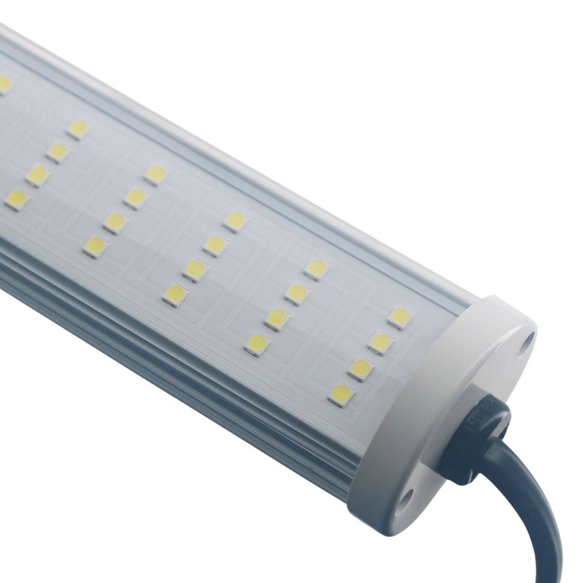 Zoom sur les LED de la lampe Florastar TLED 26W 6500K, offrant une lumiÚre blanche puissante pour la croissance des plantes en intérieur.