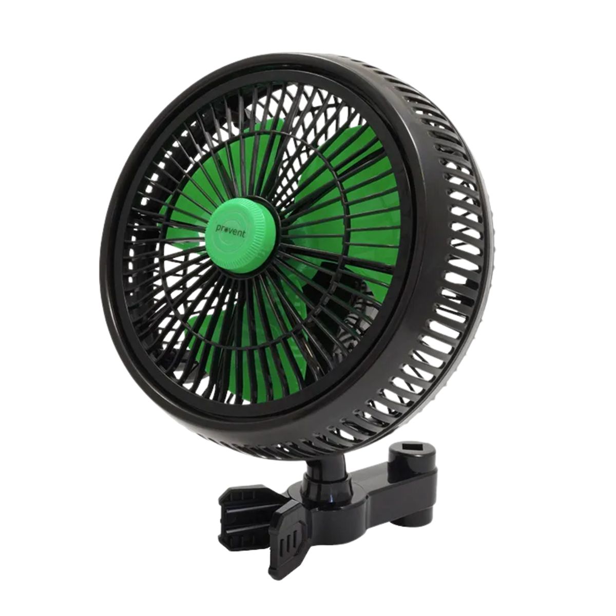 Ventilateur Oscillant Provent 25cm – Double Fixation, 20W🌬️ avec pince robuste pour une installation facile sur tige ou étagère de culture indoor.
