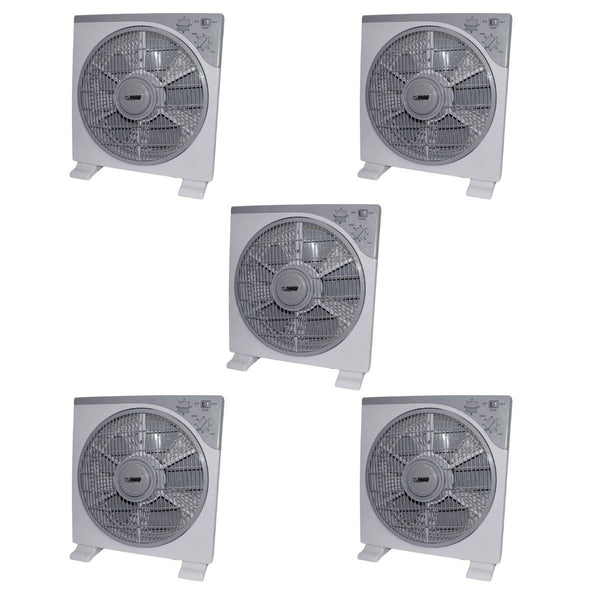 Pack de 5 ventilateurs plats Pure Factory BoxFan 30cm et 40W, idéal pour ventiler efficacement tentes de culture et pièces domestiques.